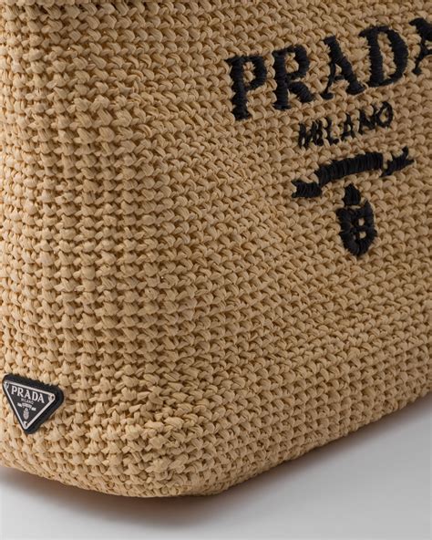 prada raffia bag tan|prada wicker tote bag.